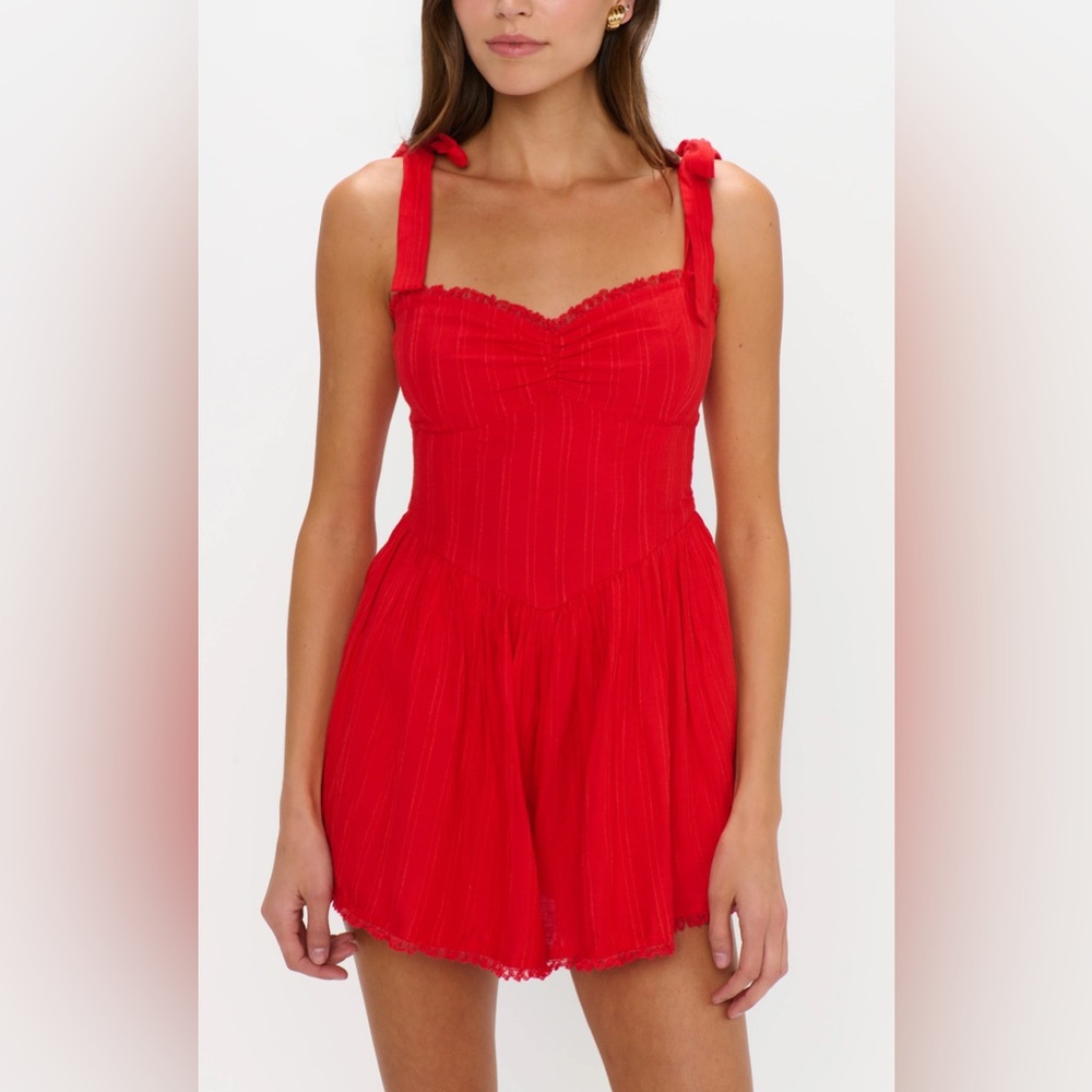 Show Me Your MuMu Red Romper